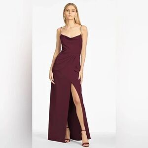 Sachin & Babi NWT Paulina Gown‎ in Deep Wine Size 8 MSRP $285